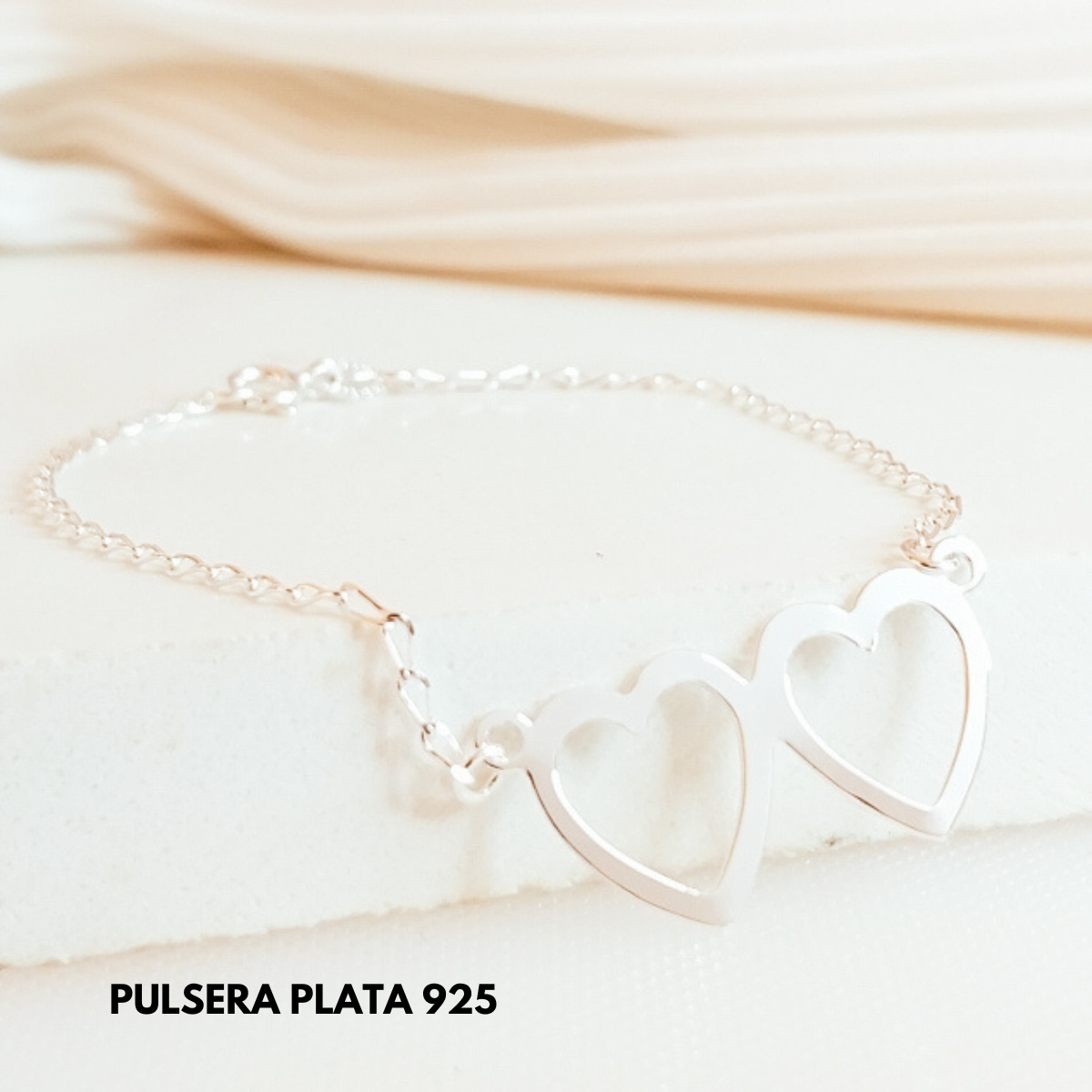 Pulsera Corazón Doble