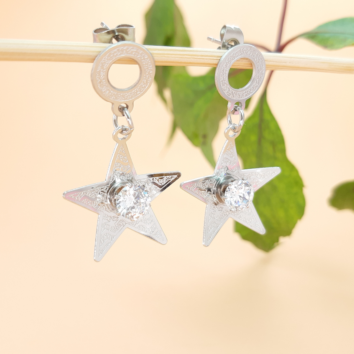 Aretes Estrella y Cristal